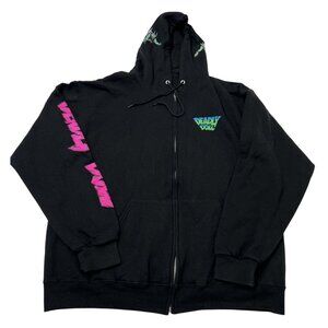 Deadly Doll Garg n His Girls Gargoyle Graphic Full Zip Hoodie in Black